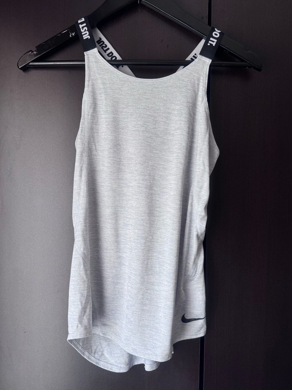 Nike Dri-FIT Gray "Just Do It" Strap Tank Top L